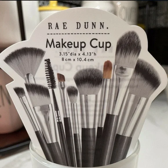 Rae Dunn Glass Jar (Makeup Holder/Organizer) - Picture 3 of 6